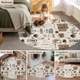 thumbnail image 5 of Round Rugs 4Ft, Coffee Round Area Rug Washable Indoor Throw Carpet, Brown Beans Cup Dessert Drink Monochrome Soft Non Slip Circle Rug for Kitchen Nursery Room Home Decor Aesthetic, 5 of 8