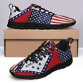 thumbnail image 4 of Arkansas American Flag Us Running Shoes Sneakers Mesh Black Size 10.5, 4 of 5