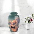 thumbnail image 6 of Fishing Man And Women's Urns For Human Ashes Adult - 1 Large Urn For Ashes For Women & Men - Blue Cremation Urn For Mothers Ash - Cloud Memorial Urns For Burial 10 Inch, 4 Keepsake Set, 6 of 7