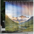 thumbnail image 4 of Ambesonne Rainbow Shower Curtain, Meadow Riverbed Mist, 69"Wx84"L, Multicolor, 4 of 5