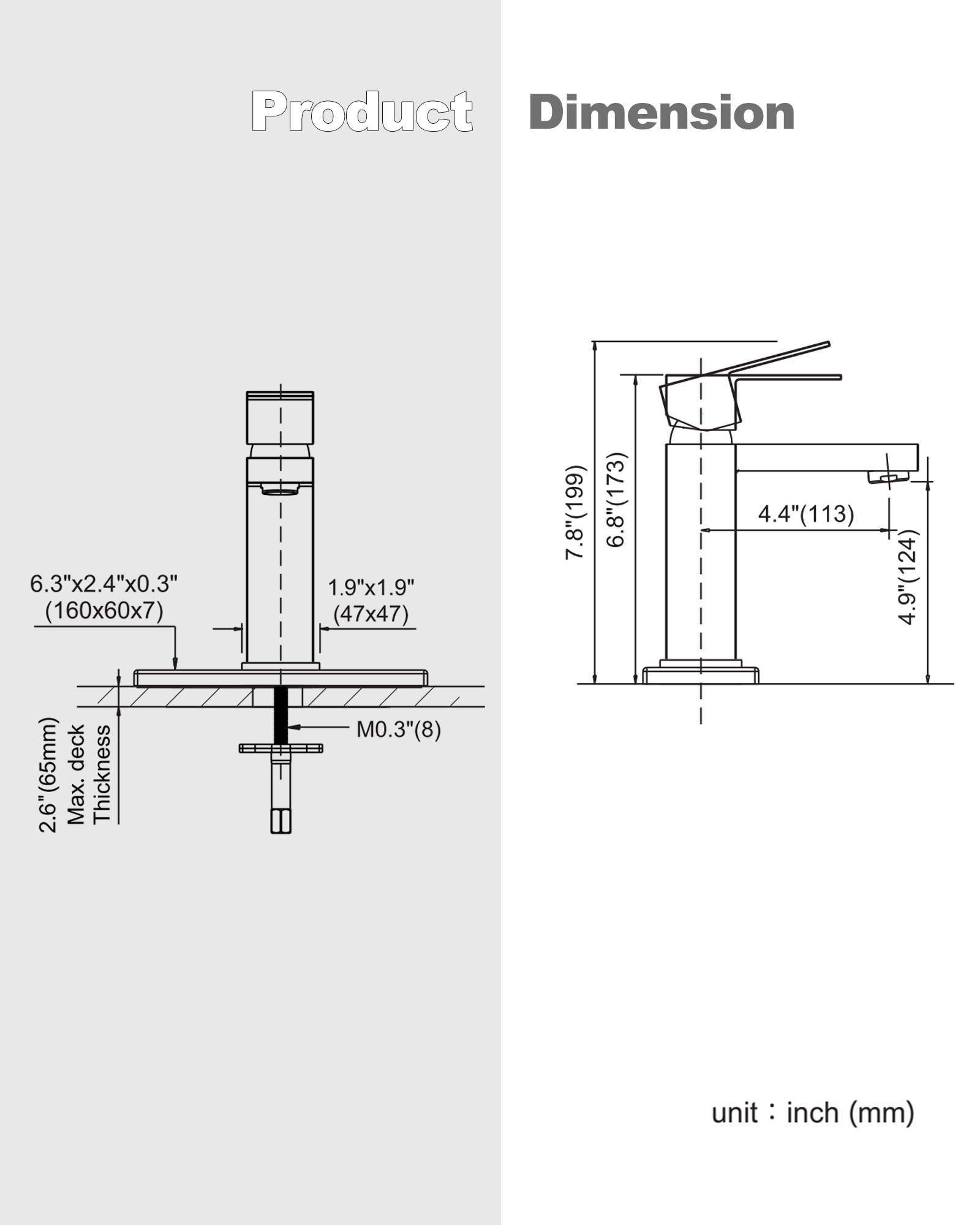 Brushed Nickel Bathroom Faucet WOWOW Modern Faucet for Bathroom Sink Single Hole Bathroom Faucet with cUPC Supply Lines and Pop up Drain