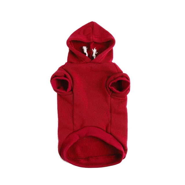 Sudadera para perros con capucha, ropa de primavera/otoño/invierno, abrigo cálido para perros pequeños y medianos, rojo XXXL