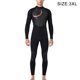 thumbnail image 2 of Toma de helados Caracteres chinos Traje de buceo Pareja de traje de baño Elasticidad Protección UV Traje de surf para snorkeling Surfing Men's Black 3XL 3mm Inevent OD017111-06, 2 of 6