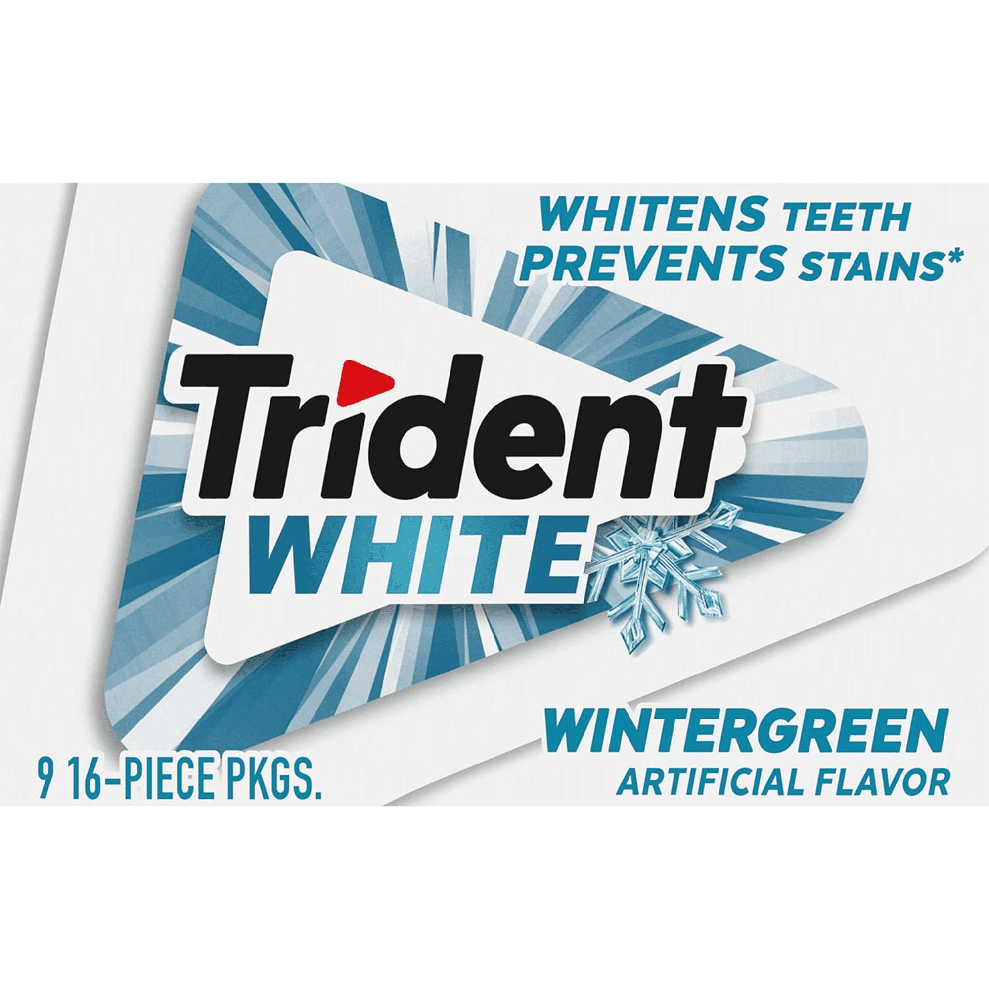 Trident White Wintergreen Sugar Free Gum 18 Packs of 32 Pieces (288 Total Pieces) DOUBLE UP AND SAVE