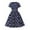 Navy, variant on Women's Polka Dot Midi Dresses Short Sleeve Round Neck Vintage Spring Summer Dress Navy M