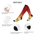 thumbnail image 5 of Rateoe Red Gold Glitter Compression Socks for Women and Men 20-30mmHg-Circulation Support Socks Knee High Nurse Pregnant Running Medical and Travel Athletic, 5 of 7
