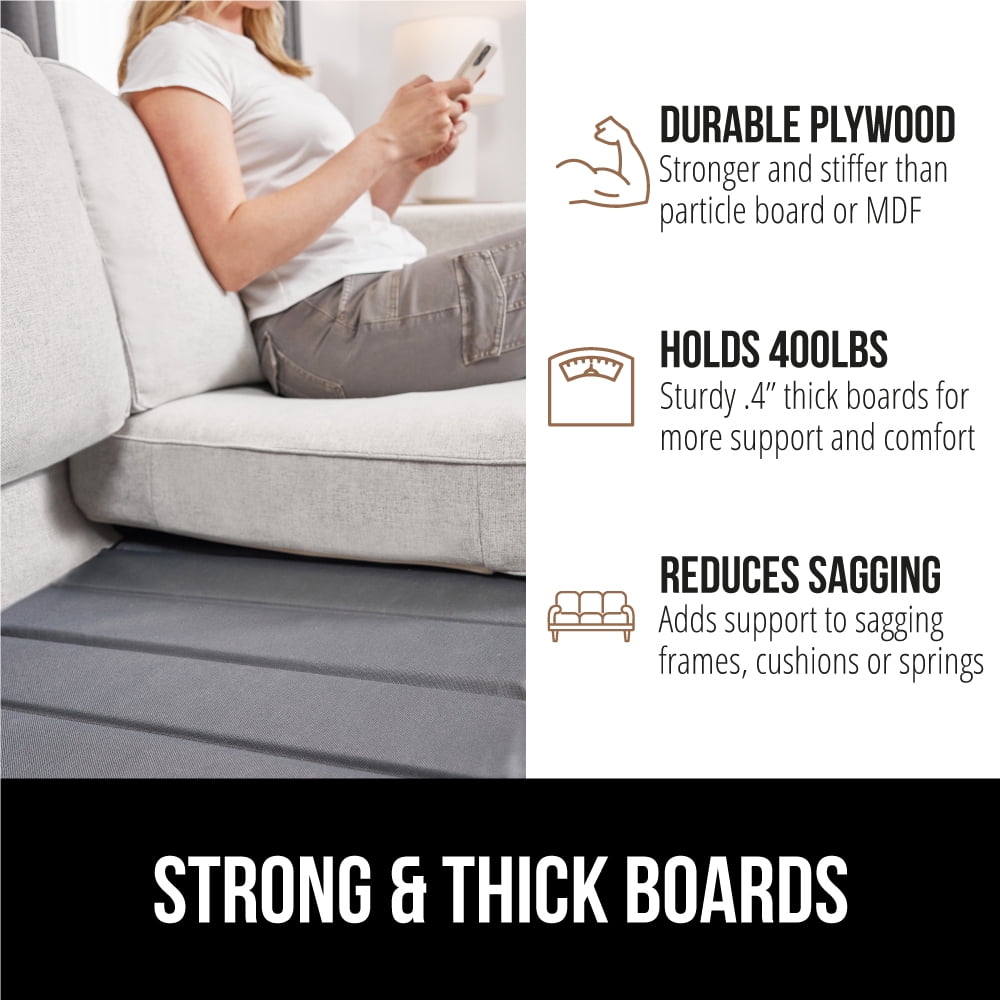 GORILLA GRIP Heavy Duty Couch Cushion Support Board to Fix Sagging Sofas, 24 x 78 Wide Oversized Sofa, Plywood Boards Add Strong Seat Supports, Stay in Place Replacement Stuffing Under Couches Gray