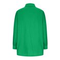 thumbnail image 6 of IROINNID Reduced Plus Size Shirts for Women Cotton Shirts for Women Daily Summer Long Sleeve Blouse Turn Down Collar Solid Tops T-Shirt,Green, 6 of 6