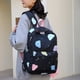 thumbnail image 1 of Mochila Mochila de dibujos animados de 3 piezas para mochila de estudiante con caja de almuerzo (negro), 1 of 4