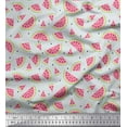 thumbnail image 1 of Soimoi Polyester Crepe Fabric Seeds & Watermelon Fruits Print Fabric by Yard 52 Inch Wide, 1 of 1