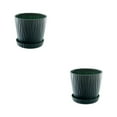 thumbnail image 4 of kurtrusly Modern Decorative Flower Pots Easy To Maintain Various Colors And Sizes green S pot+S tray 2Set, 4 of 6
