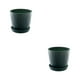 thumbnail image 3 of Bewildely Macetas resistentes a la intemperie para jardinería, flores, macetas decorativas, hierbas, maceta verde S + bandeja S verde Olla S+bandeja S 2Conjunto, 3 of 6