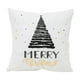 thumbnail image 2 of Hogar y cocina, Decoración del hogar, Decoración navideña, Funda de almohada con estampado en caliente, 45 x 45 cm, funda de almohada navideña con ambiente festivo, color blanco, funda de almohada de, 2 of 6