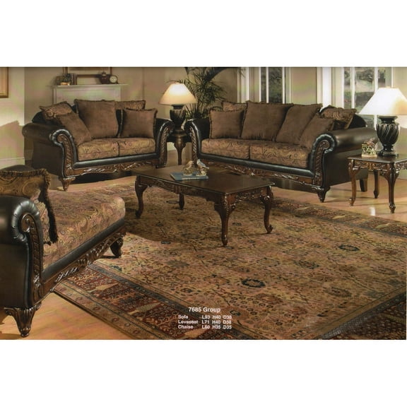 Miekor Furniture 3Pc Dark Cherry Finish Coffee & End Table Set B5A1067