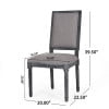 thumbnail image 2 of GDF Studio Fernleaf French Country Fabric Upholstered Wood Expandable 7 Piece Dining Set, Gray, 2 of 13