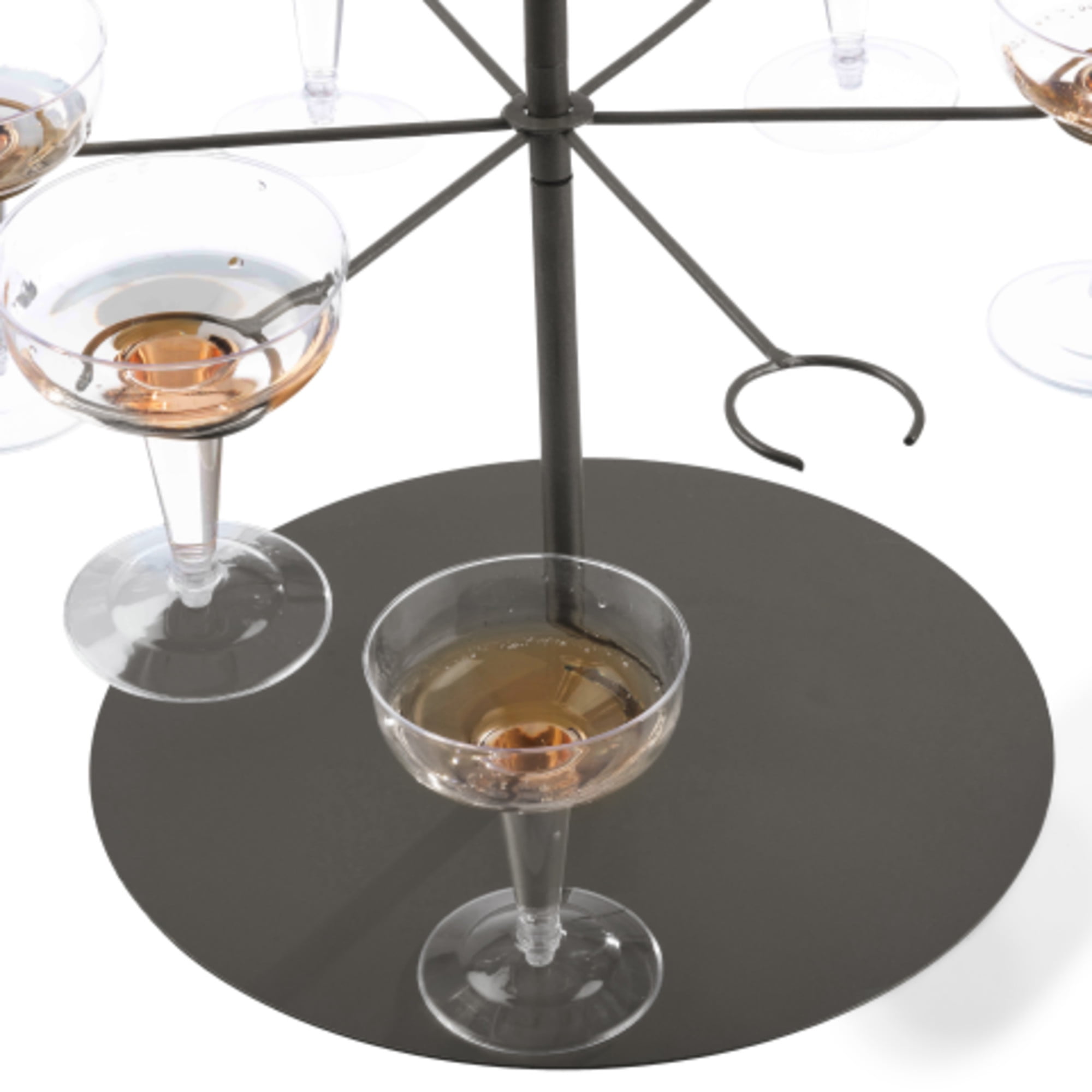 Lavish Home 3-Tier Cocktail Tree Stand - Champagne Tower Holds 18 Stemware Glasses (Black)