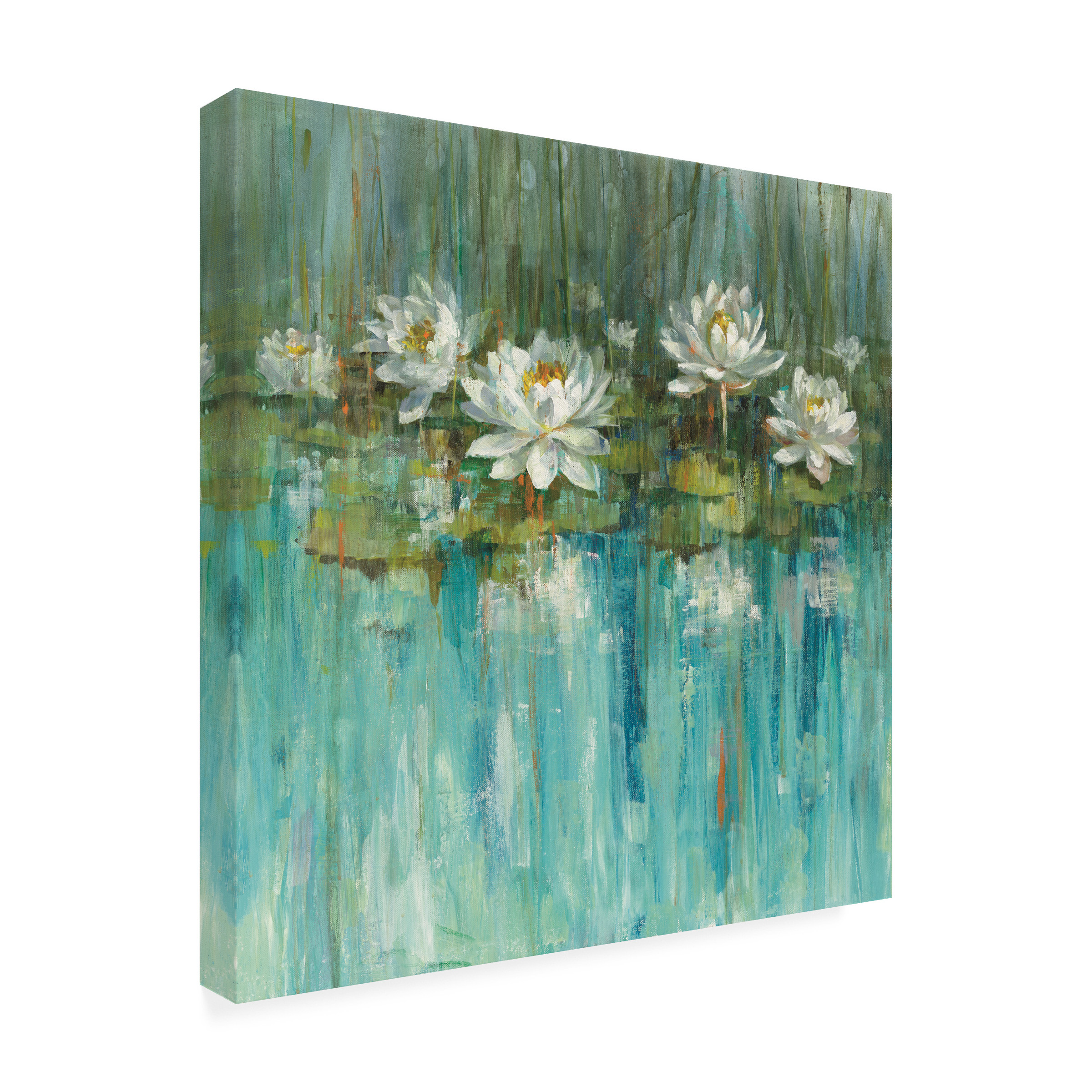 Danhui Nai 'Water Lily Pond Painting' Canvas Art