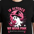 thumbnail image 3 of In October We Wear Pink T-Shirt – Halloween Breast Cancer Awareness – Unisex Fall Season, 3 of 6