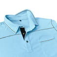 thumbnail image 3 of FRSASU Men's Short Sleeve Polo Shirts Casual Moisture Wicking Golf Shirts Buttons Collared Solid T Shirts with Pocket Light Blue, 3 of 7