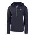 thumbnail image 2 of Women's Cutter & Buck Navy Minnesota Twins Daybreak Eco Recycled Half-Zip Hoodie, 2 of 3