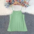 thumbnail image 4 of Qiopertar Womens Tank Tops Button Down Spaghetti Strap Square Neck Sleeveless Casual Loose Summer Tops, Green M, 4 of 7