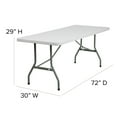 thumbnail image 5 of Flash Furniture 6' Rectangular All-Occasion Plastic Folding Event Table, White, 5 of 9