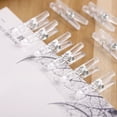 thumbnail image 5 of CIMAXIC 50pcs Transparent Plastic Clips Mini Clothespins Spring Clothing Hangers Photo Clips for Home Office,0.98"X0.12"X0.39", 5 of 5