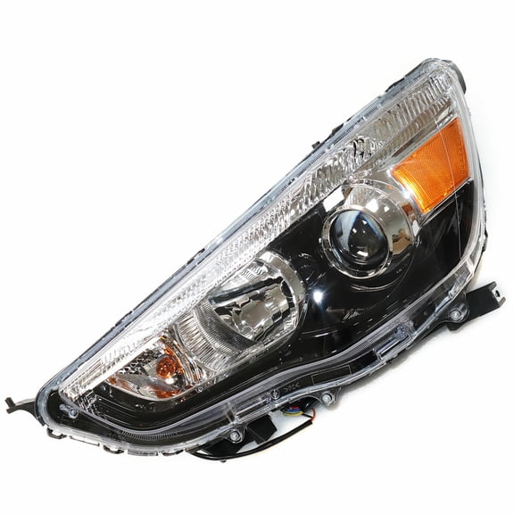 For 2011-2019 Mitsubishi Outlander Sport Headlights Chrome Housing Projector Headlight Assembly Replacement Headlamps Halogen Replacement (Left Driver Side)