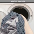 thumbnail image 6 of Japanese Dog Crate Cover, Diamond Line Pattern with Squares and Abstract Graphic Flowers, Easy to Use Pet Kennel Cover for Medium Large Dogs, 35" x 23" x 27", Charcoal Grey Dark Blue, by Ambesonne, 6 of 6