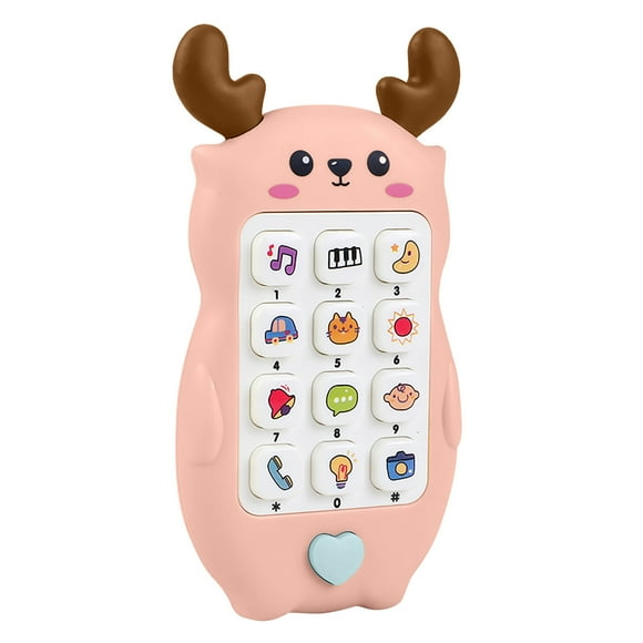 Jouet Téléphone pour Bébé Dispositif d'Apprentissage Interactif avec Musique Lumières Téléphone Intelligent Éducatif pour Tout-Petits Développement Précoce