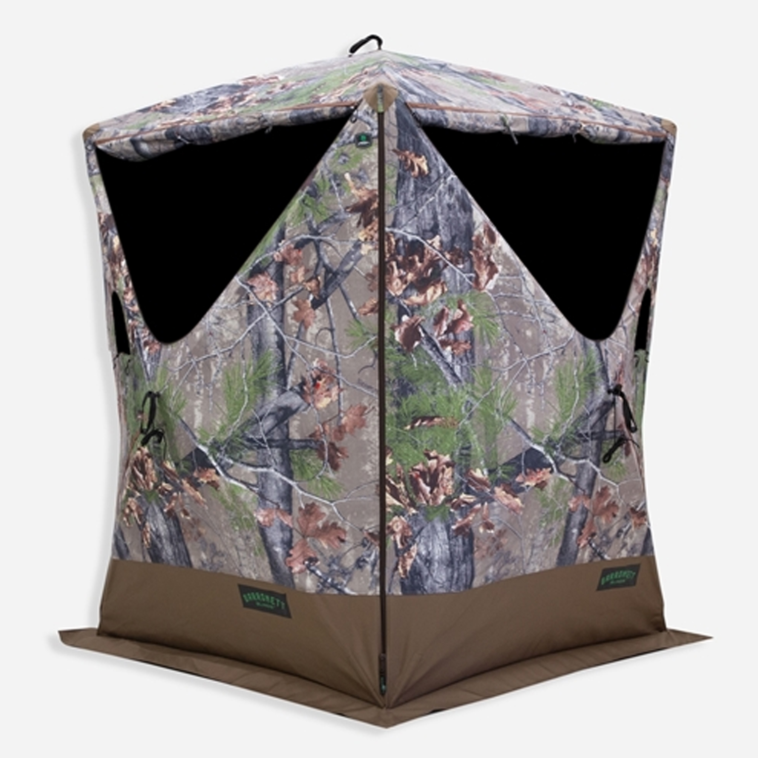 Barronett OX 300 Hub 3 Person Pop Up Hunting Blind Ground Tent, Backwoods Camo