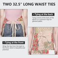thumbnail image 6 of Pioneer Flower Floral Print Pattern Apron-Garden Aprons for Women with Pockets-Cotton Linen Waterproof Kitchen Cooking Gardening Aprons Adjustable for Kitchen,Cooking,BBQ and Salon 33x27 Inch, 6 of 7