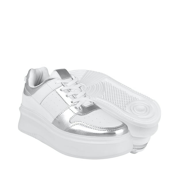 TENIS CASUALES DAMA STYLO 122 SIMIPIEL BLANCO