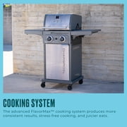 Charbroil Performance Series™ FlavorMax™ 2 Burner Gas Grill Cabinet with Foldable Side Shelves, Stainless Steel