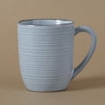 thumbnail image 2 of Famiware Tempus 4-Piece Stoneware Coffee Mug Sets, 14 oz Mugs for Kitchen,Pearl Blue, 2 of 7