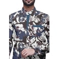 thumbnail image 3 of BESTMAN Imprimé Hommes Bouton Manches Longues Slim Fit Coton Robe CasualShirt, 3 of 5