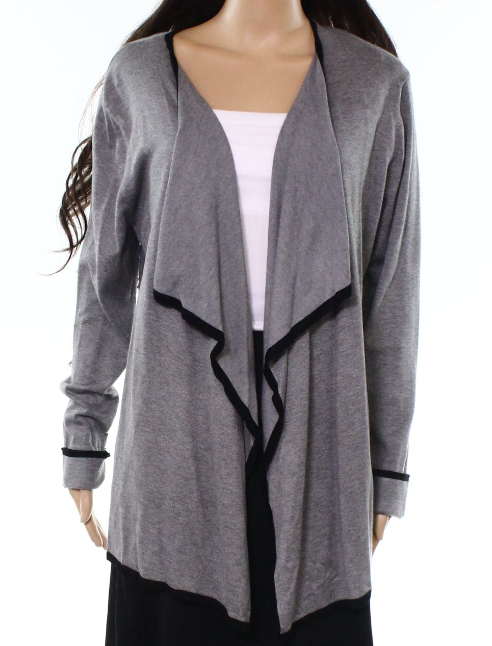 Calvin Klein Calvin Klein NEW Gray Black Womens Size XL Draped