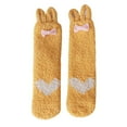 thumbnail image 2 of MSJUHEG Fuzzy Socks,Warm Socks,Slipper Socks for Men,Fluffy Socks,Wool Socks,Winter Socks Mid Tube Socks Doll Thickened Warm Mid Stockings Yellow One Size, 2 of 4