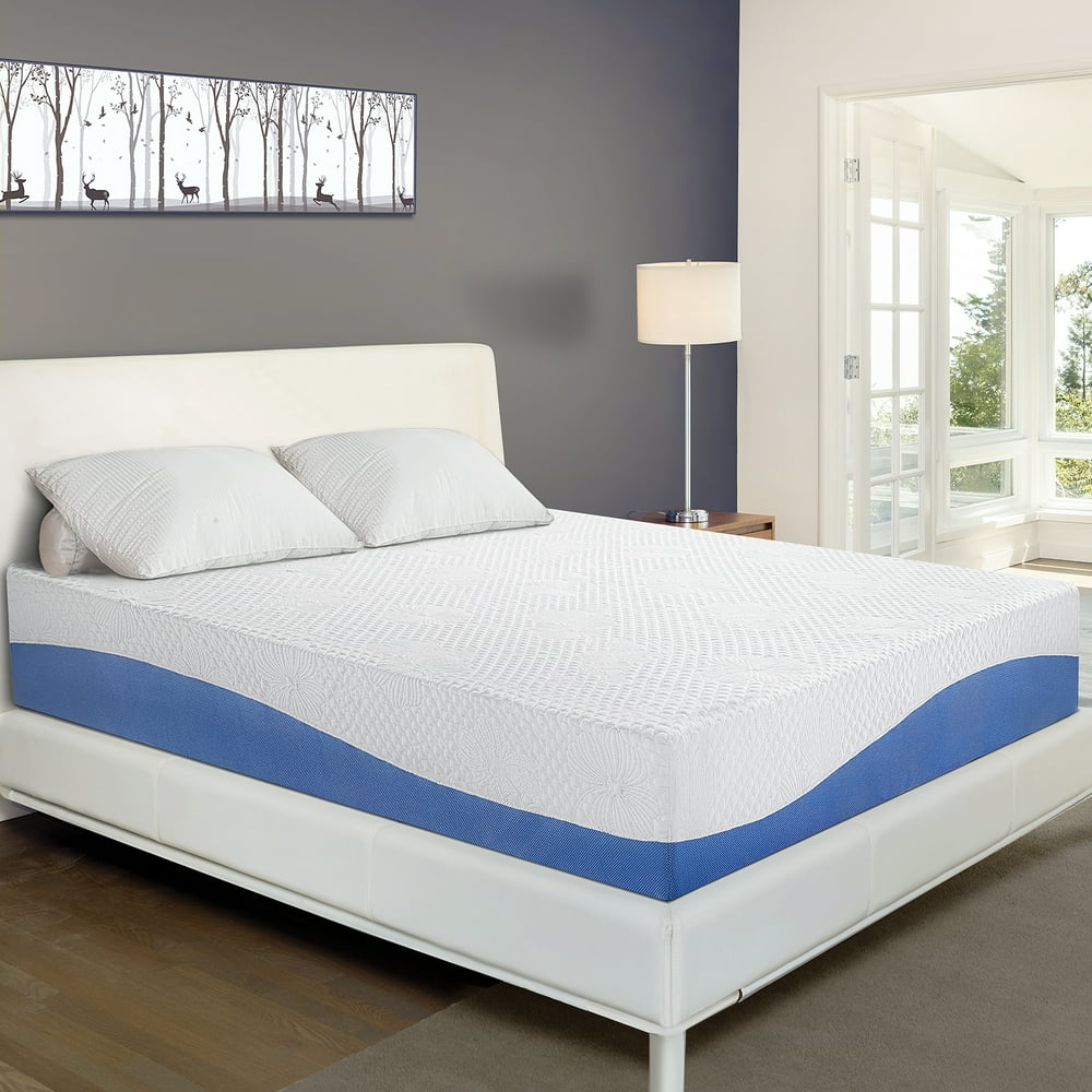 GranRest 10 Inch Luxury Comfort Gel Memory Foam Mattress, Plush, Twin