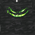 thumbnail image 4 of Inktastic Sinister Grinning Pumpkin Face in Lime Green Glow Women's T-Shirt, 4 of 5