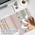 thumbnail image 4 of Long Mouse Pads for Desk,Pink Striped Floral Boho Pattern Desk Mats on Top Of Desks, Desk Mouse Pad Extra Large with 3mm Non-Slip Base and Stitched Edge for Gaming,Office,Work,Home 31.5"x11.8", 4 of 6
