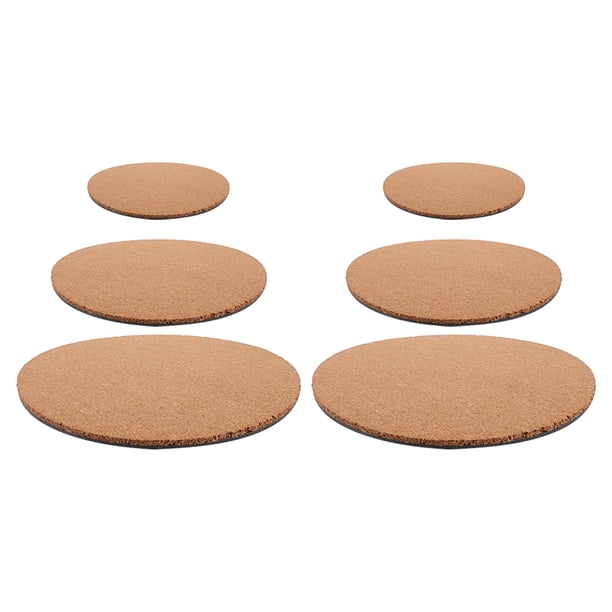 6 posavasos redondos de corcho para plantas, resistentes al calor, para macetas, para jardinería interior y exterior, manualidades