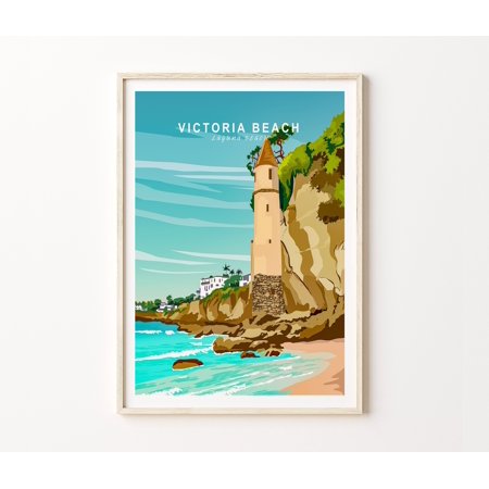 POSTER Laguna Victoria beach California Travel Poster, Laguna Victoria Beach Poster, California Postcard Custom Travel Print, Birthday Gifts-UNFRAMED