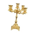thumbnail image 5 of Dualoai 5 Arm Candelabra Candle Stand Tapered Candle Holder Centerpiece Candlestick Holder Table Candelabrum for Kitchen Counter Home Gold, 5 of 9