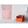 thumbnail image 6 of S4Sassy Pink Blossom & Bulbul Bird Decorative Waterproof Printed Shower Curtain Roller Hooks Drapes-60 x 75 Inch, 6 of 6