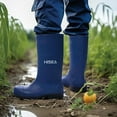 thumbnail image 6 of HISEA Men's Waterproof Rubber Rain Boots with Steel Shank Blue Size 9, 6 of 6