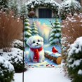 thumbnail image 5 of Christmas Garden Flag 12x18 Inch Winter Puppy Outdoor Yard Decoration Seasonal Holiday Garden Banner Snow Scene Cardinal Festive Porch Lawn Flag for Front Yard Outdoor Decor, 5 of 6