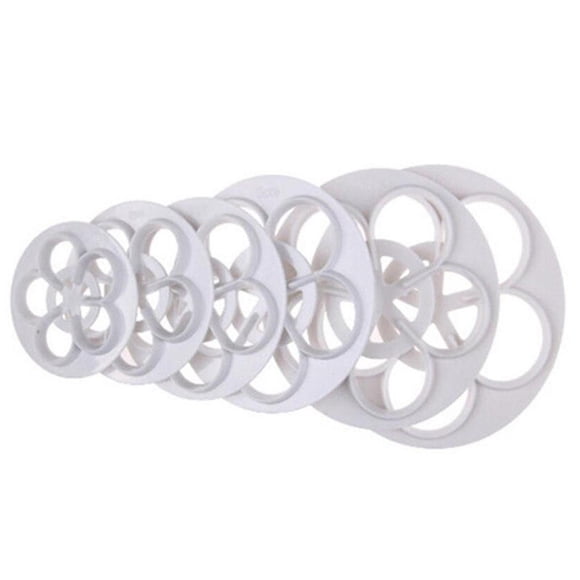 Flowers for Decoration 6Pcs Rose Flower Cutting Mould Fondant Cake Decoration Printing Embossing Mould Flower Cake Decorations