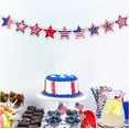 thumbnail image 4 of Red Blue White Banner Party Decorations, 9.8 Ft Fabric American Flag Bunting Garland Streamer, Patriotic 4th of July USA Independence National Day Graduation Birthday Wedding Outdoor Decor, 4 of 6