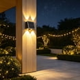 thumbnail image 2 of AuroraX Motion Sensor Solar Wall Light Outdoor Solar Lights for Yard Decorative Waterproof Security Wireless LED Patio Garage Porch Lamp Black, 2 of 6